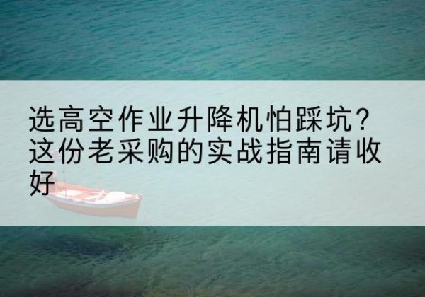 双流高空作业升降机厂家推荐-选高空作业升降机怕踩坑？这份老采购的实战指南请收好